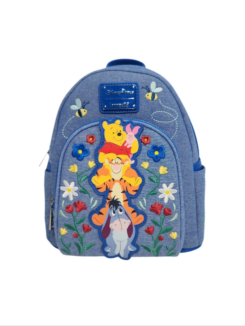 Disney Loungefly Winnie the Pooh Denim Embroidered Mini Backpack - NWT